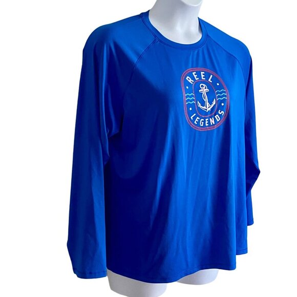 Reel Legends Performance Blue Long Sleeve Shirt with Reel Tec Women's 1X… - Picture 3 of 7